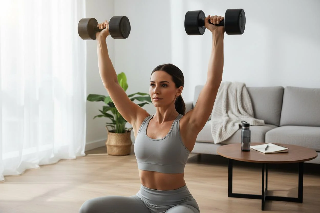 زوج دمبل مطلي بالبلاستيك عالي التحمل من سبورت كيو® – أوزان تدريب للتمرين المنزلي وبناء العضلات – تصميم قوي بقبضة ثابتة وآمنة – من الداخل إسمنت - Image 2