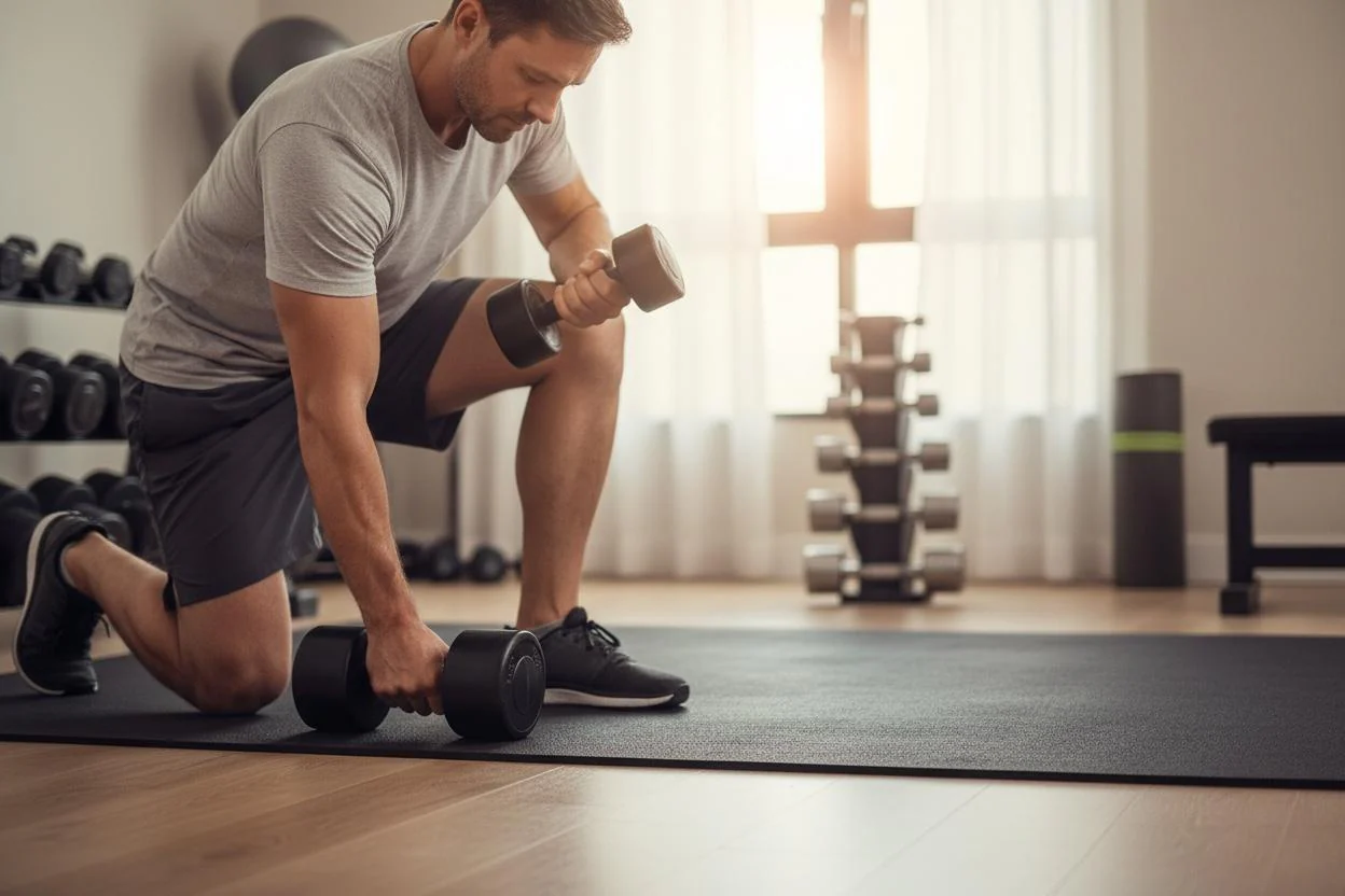 زوج دمبل مطلي بالبلاستيك عالي التحمل من سبورت كيو® – أوزان تدريب للتمرين المنزلي وبناء العضلات – تصميم قوي بقبضة ثابتة وآمنة – من الداخل إسمنت - Image 4