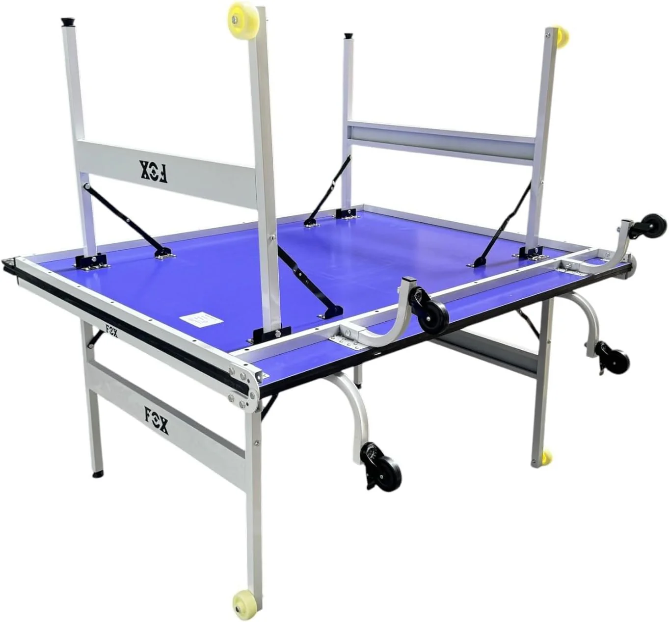 طاولة تنس طاولة قابلة للطي احترافية مقاس كامل 274 × 152.5 سم – Ping Pong Table قابلة للحركة والتخزين بعجلات – سطح لعب أزرق مقاوم للخدش – مناسبة للمنازل والأندية والمدارس - Image 6