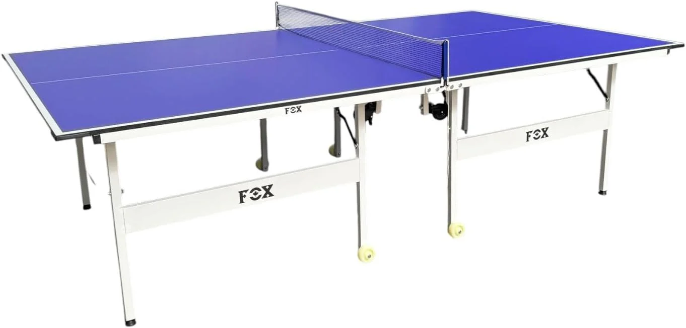 طاولة تنس طاولة قابلة للطي احترافية مقاس كامل 274 × 152.5 سم – Ping Pong Table قابلة للحركة والتخزين بعجلات – سطح لعب أزرق مقاوم للخدش – مناسبة للمنازل والأندية والمدارس - Image 7
