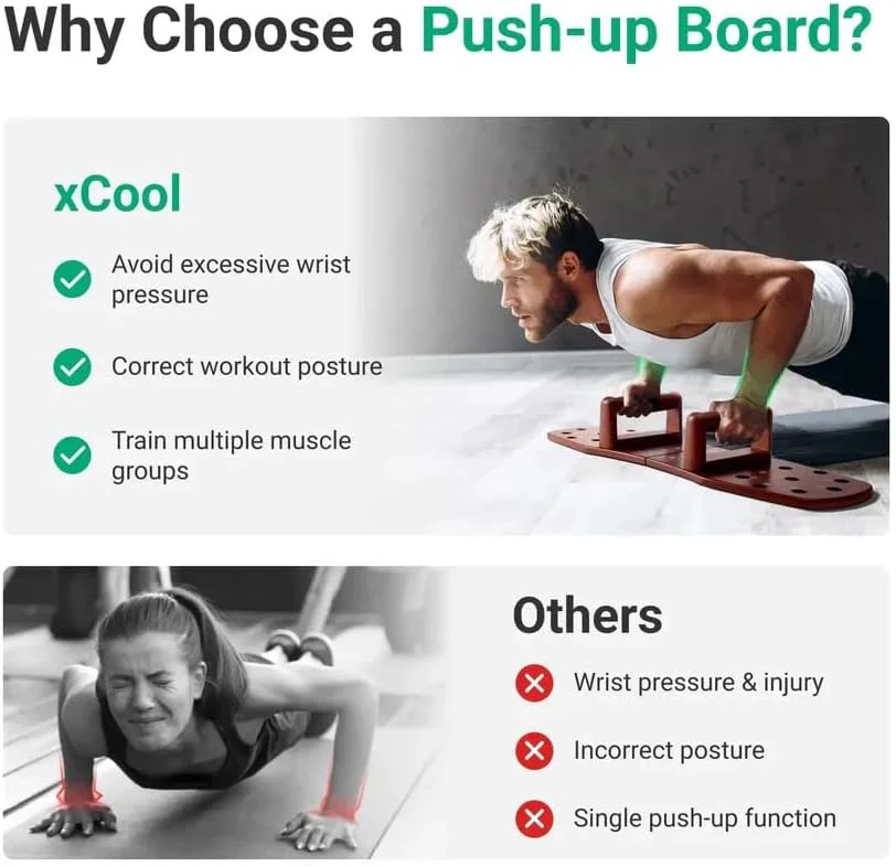 لوح تمارين بوش اب احترافي قابل للطي – Push Up Board متعدد الوضعيات لتقوية الصدر والكتف والذراع – تصميم خشب قوي مع قاعدة مانعة للانزلاق – جهاز تمارين منزلية كامل - Image 4