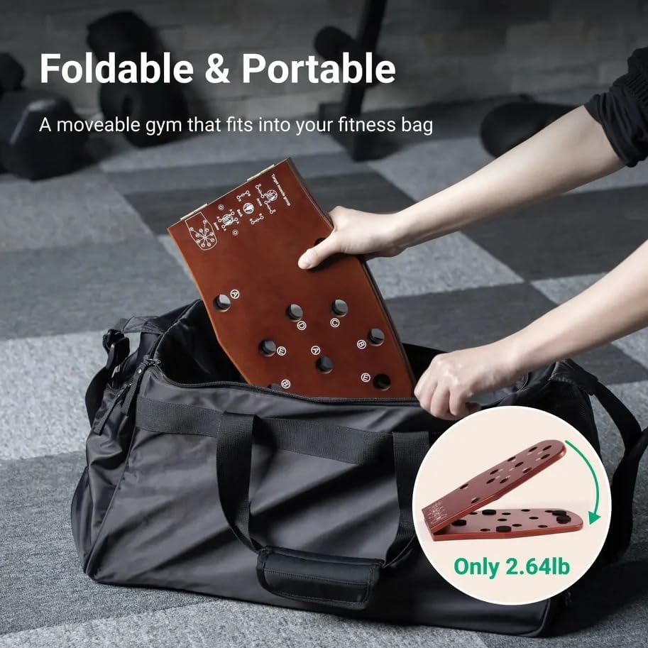 لوح تمارين بوش اب احترافي قابل للطي – Push Up Board متعدد الوضعيات لتقوية الصدر والكتف والذراع – تصميم خشب قوي مع قاعدة مانعة للانزلاق – جهاز تمارين منزلية كامل - Image 5