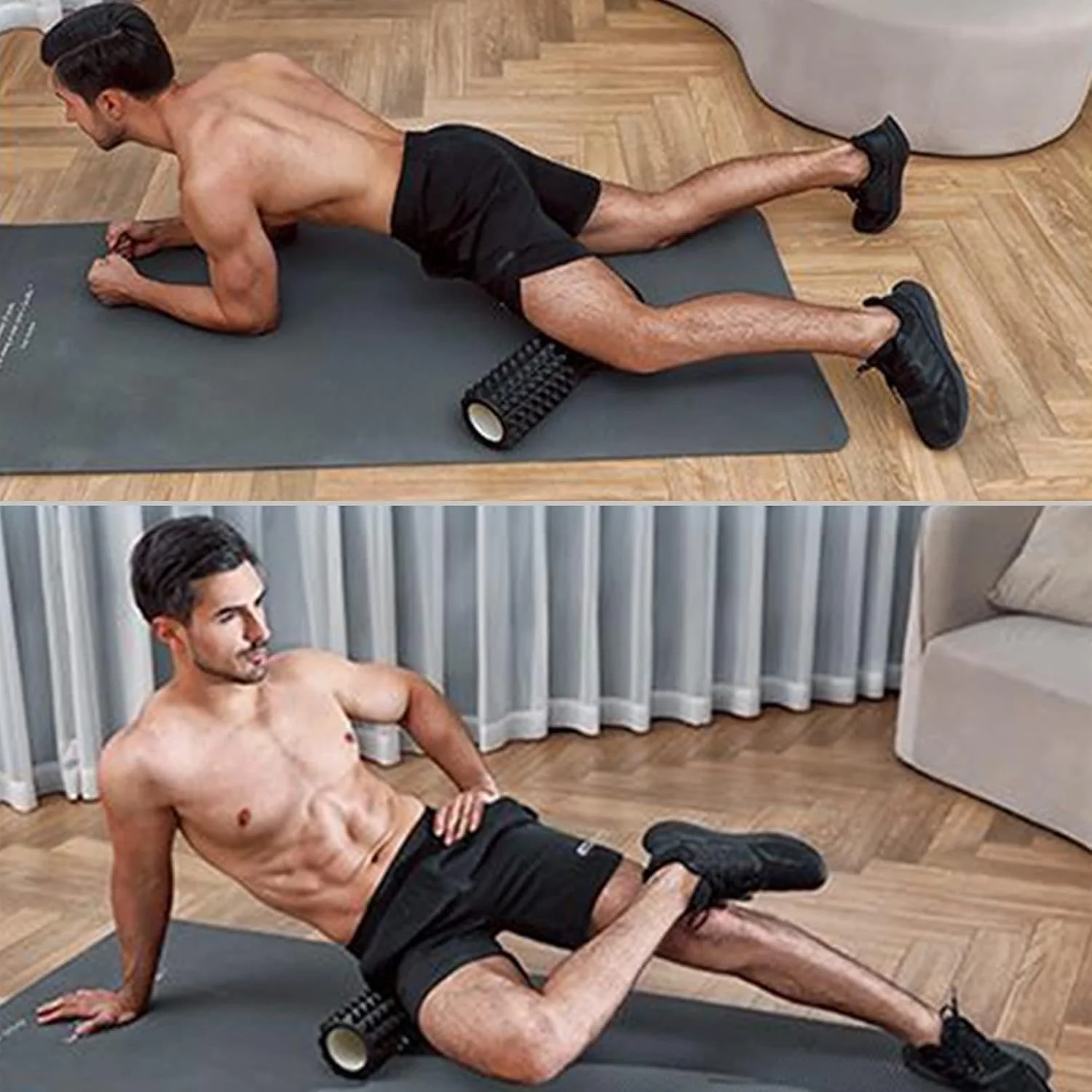 فوم رول للتمارين والاستشفاء العضلي – Foam Roller عالي الكثافة لتدليك العضلات وتمارين اليوجا والفيتنس – مناسب للجيم والتمارين المنزلية - Image 13