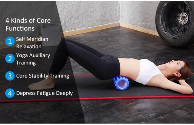 فوم رول للتمارين والاستشفاء العضلي – Foam Roller عالي الكثافة لتدليك العضلات وتمارين اليوجا والفيتنس – مناسب للجيم والتمارين المنزلية - Image 9