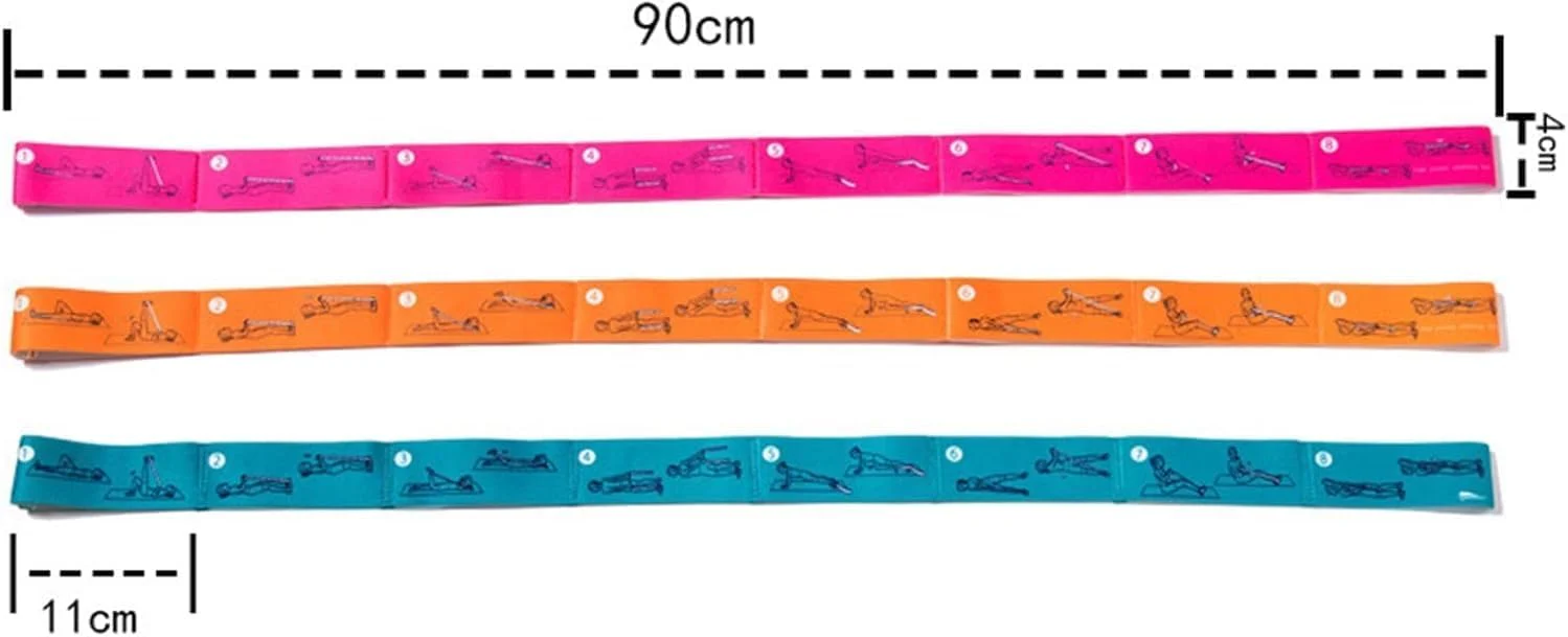 استيك يوجا للتمدد متعدد الحلقات – Yoga Stretch Strap بثماني حلقات لتمارين الإطالة والبيلاتس – حزام تمارين مرونة الجسم واللياقة - Image 10