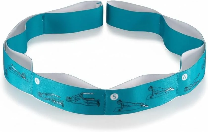استيك يوجا للتمدد متعدد الحلقات – Yoga Stretch Strap بثماني حلقات لتمارين الإطالة والبيلاتس – حزام تمارين مرونة الجسم واللياقة - Image 3