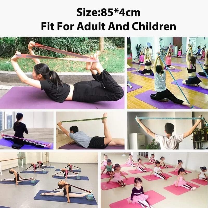 استيك يوجا للتمدد متعدد الحلقات – Yoga Stretch Strap بثماني حلقات لتمارين الإطالة والبيلاتس – حزام تمارين مرونة الجسم واللياقة - Image 9