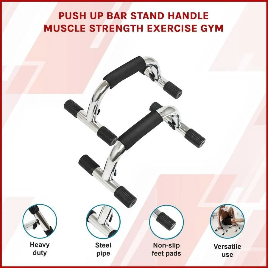 حامل بوش اب احترافي Push Up Bars – جهاز تمارين الضغط لتقوية الصدر والذراع – مقابض رياضية مانعة للانزلاق – تصميم فولاذ قوي للتمارين المنزلية والجيم - Image 8