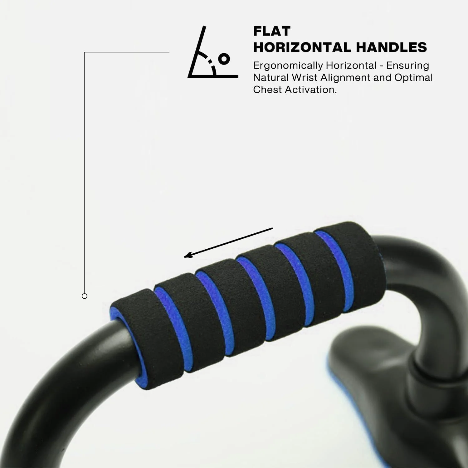 بوش اب بار احترافي Push Up Bars – حامل تمارين الضغط بتصميم مريح لليد – قاعدة عريضة مانعة للانزلاق – تقوية الصدر والذراع – مناسب للتمارين المنزلية والجيم - Image 11