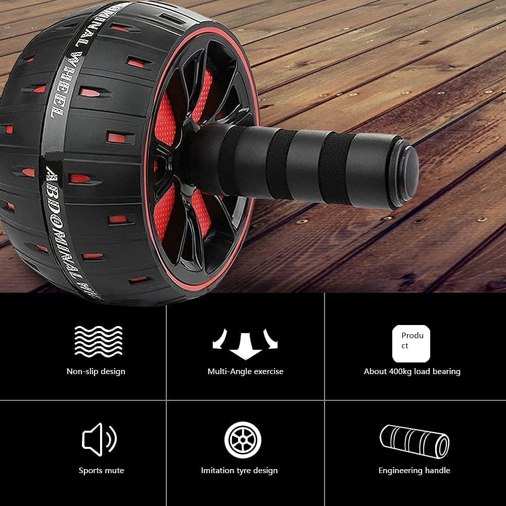 SportQ Abdominal Roller Wheel for Abdominal Muscle Exercise, Core Strength Training, Home Gym Fitness Workout with Knee Pad Accessories - Image 2