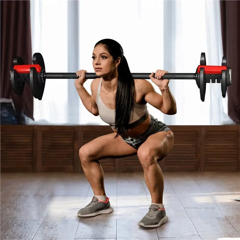 SportQ 24 Kg 3 in 1 Multifunctional Dumbbell Set - Kettlebell - Single Dumbbell Barbell - 12 Adjustable Weight Settings - Fitness Connecting Bar - Image 8