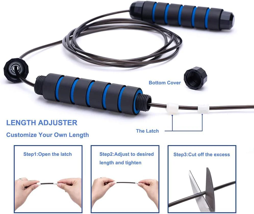 SportQ Master Your Cardio Premium Quality Tangle-Free Skipping Rope for Men, Women and Kids Adjustable Fitness Exercise with Anti-Slip Foam Handles - Image 5