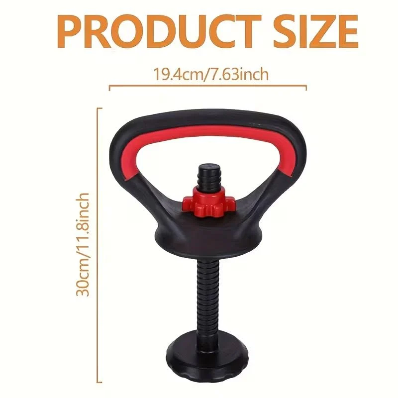 Adjustable Kettlebell Handle to Convert Weights to Kettlebell – Comfortable Wide Handle with Double Lock & Stable Base – Suitable for Strength & Cardio Training at Home – Fits All Weights - Image 3