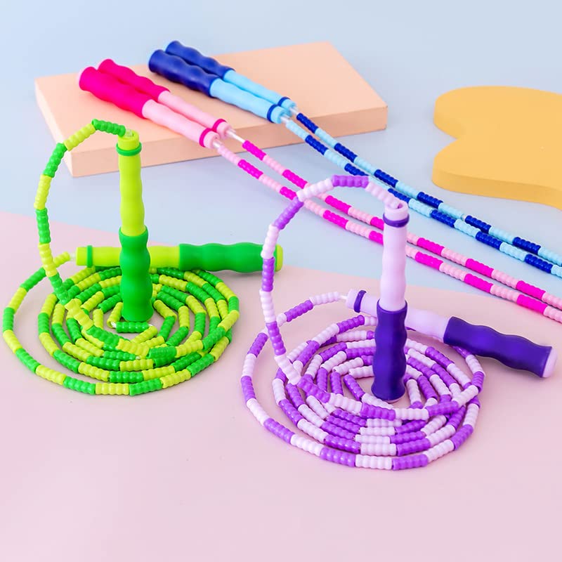 SportQ 230cm Colorful Beads Skipping Rope – Comfortable Non-Slip Handles, Durable Nylon Rope for Training and Fitness for Kids and Adults - Image 8