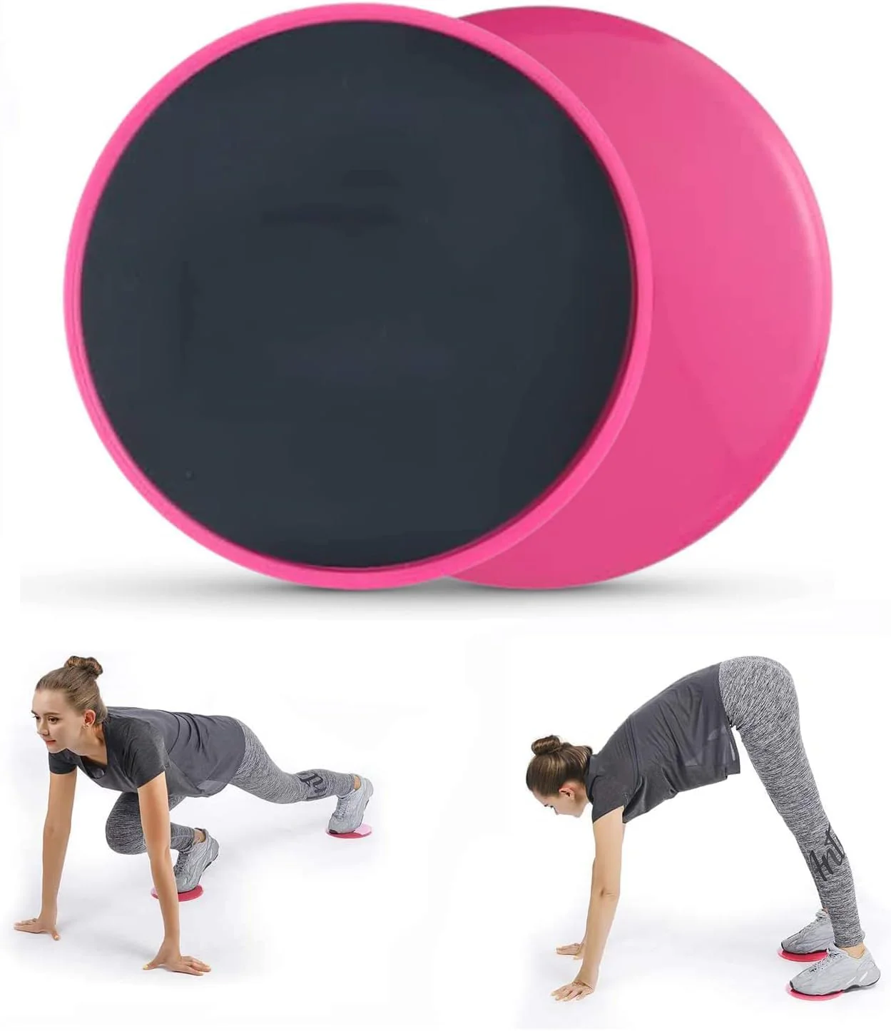 Core Sliders أقراص الانزلاق للتمارين كور سليدر مزدوجة الوجه – تمارين البطن والجسم بالكامل – مناسبة لكل الأسطح