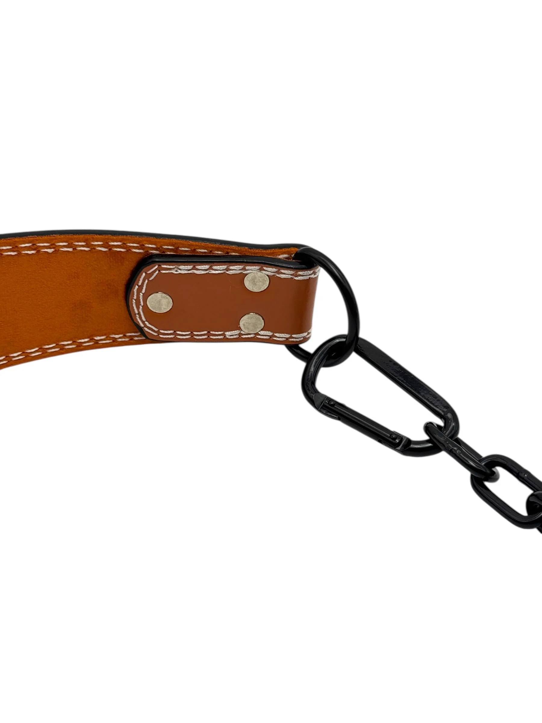 Premium Quality Leather Parallel Belt Designed for Maximum Weight Bearing – Heavy Weight Support for Chin-Ups, Dips, Calistinex – Adjustable Chain for Weights up to 100kg / 220lbs - Image 4