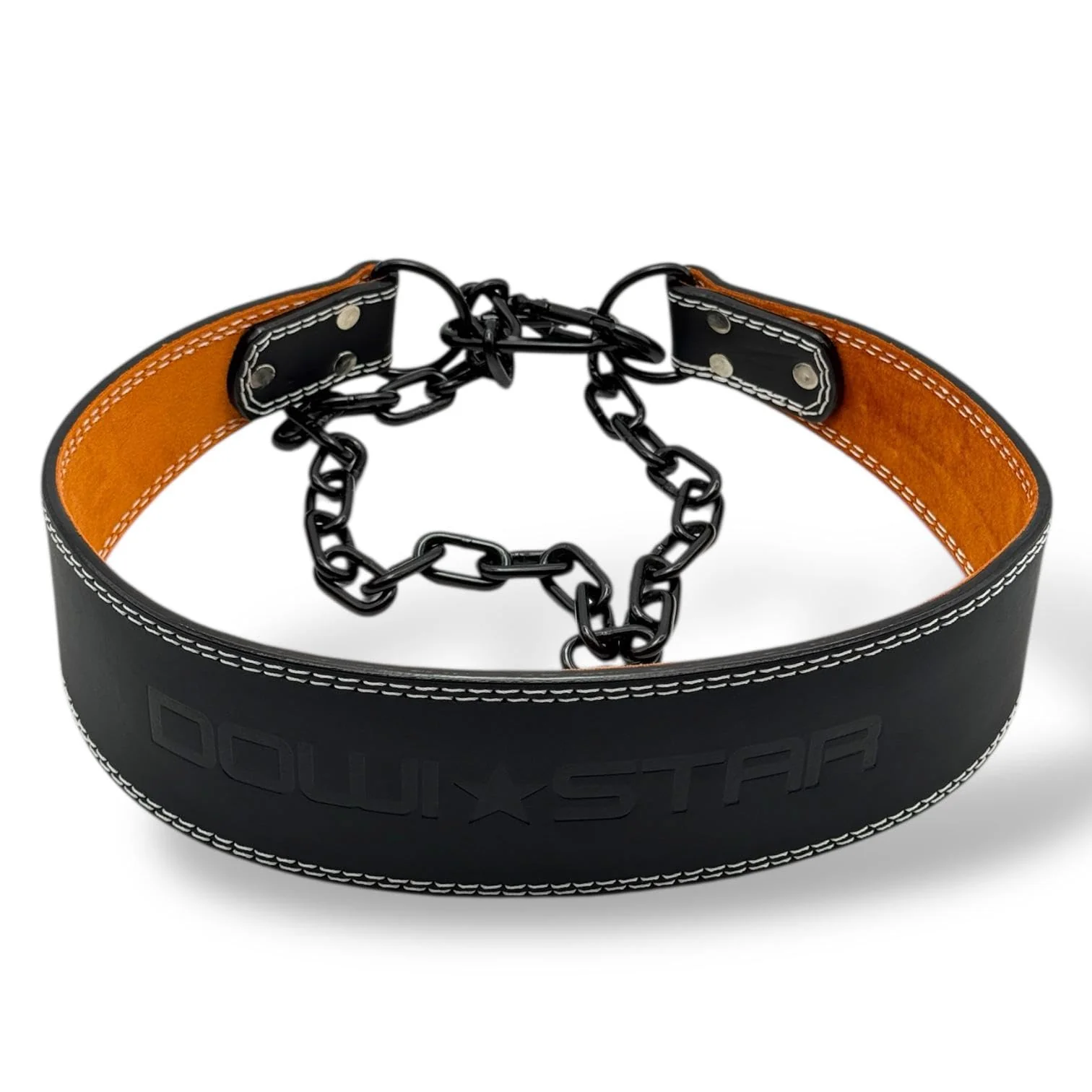 Premium Quality Leather Parallel Belt Designed for Maximum Weight Bearing – Heavy Weight Support for Chin-Ups, Dips, Calistinex – Adjustable Chain for Weights up to 100kg / 220lbs - Image 7