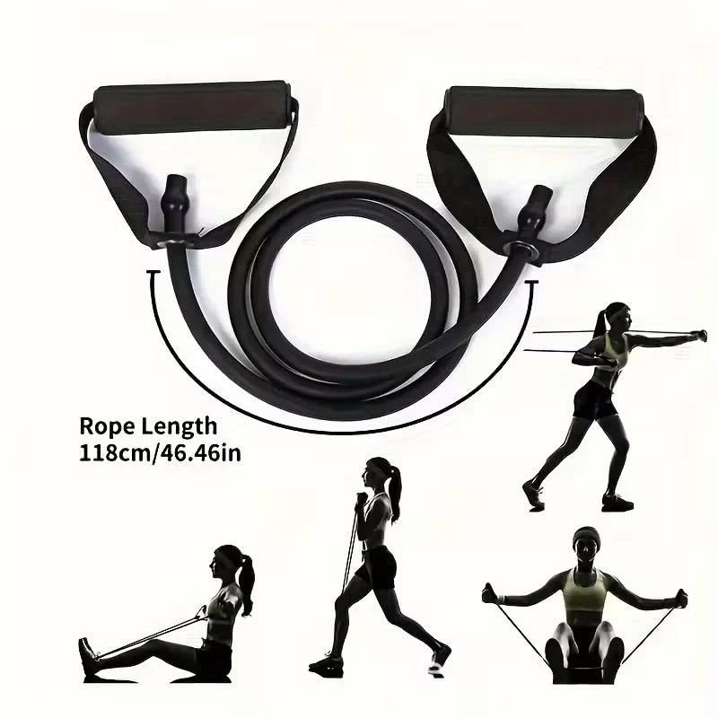 SportQ Workout Elastic Resistance Rope – High Resistance, Comfortable Grips, Anti-Rip, Versatile for Strength and Tension Training – Ideal for Gym, Home, Yoga & Fitness - Image 7