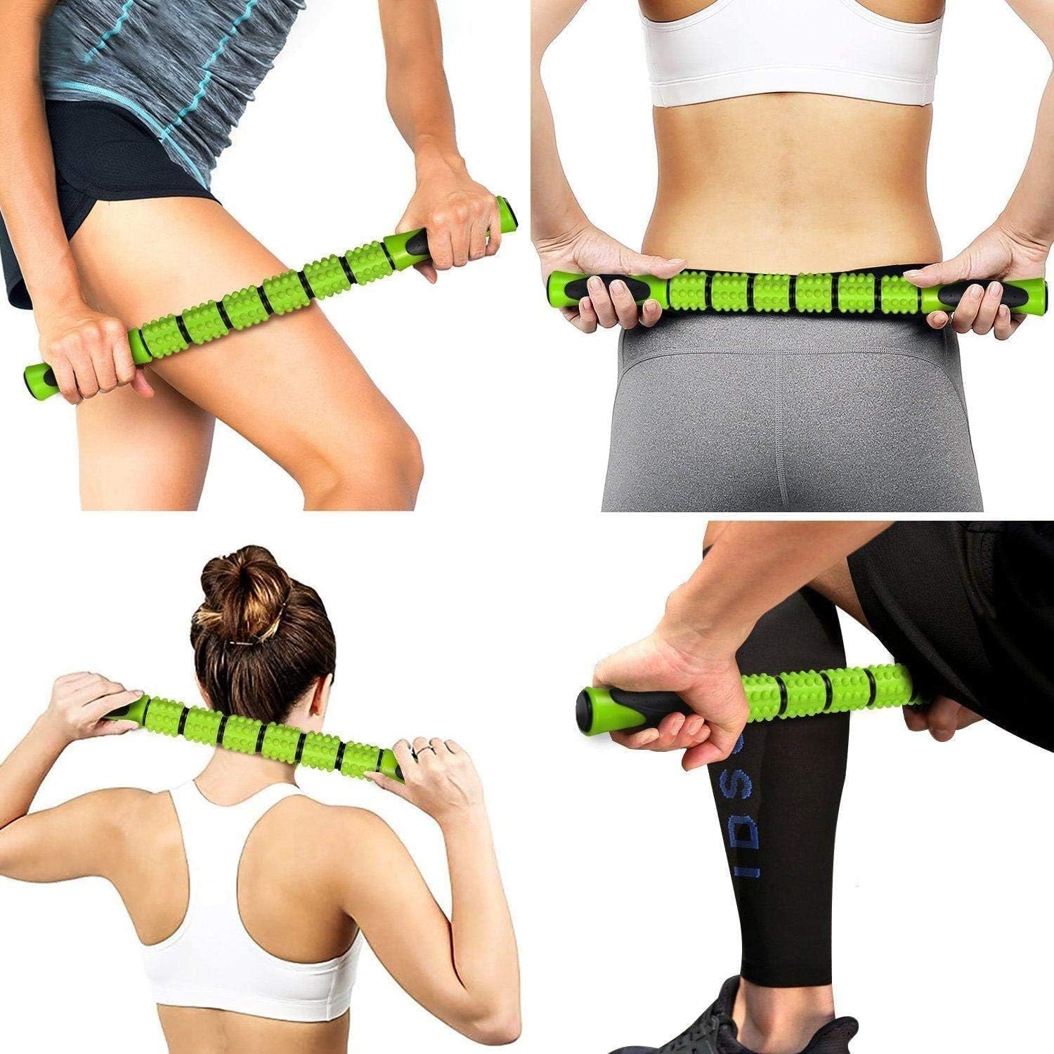 SportQ 5 in 1 Massage Roller Set for Sports & Recovery – Muscle Massage Foam Roller with Massage Stick, 2 Balls, Carry Bag, Ideal for Gym, Yoga, Physical Therapy (Black) - Image 3