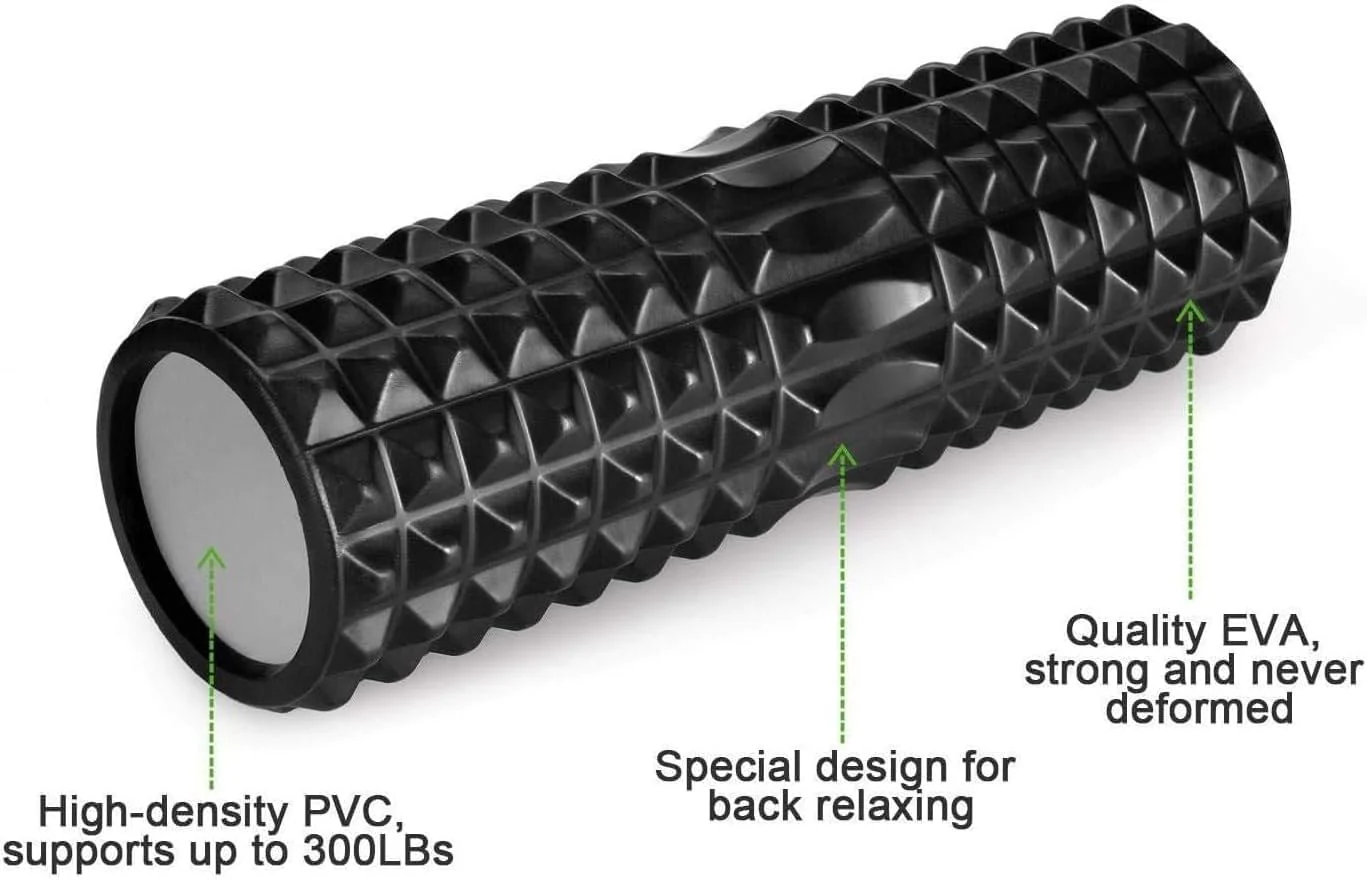 SportQ 5 in 1 Massage Roller Set for Sports & Recovery – Muscle Massage Foam Roller with Massage Stick, 2 Balls, Carry Bag, Ideal for Gym, Yoga, Physical Therapy (Black) - Image 6