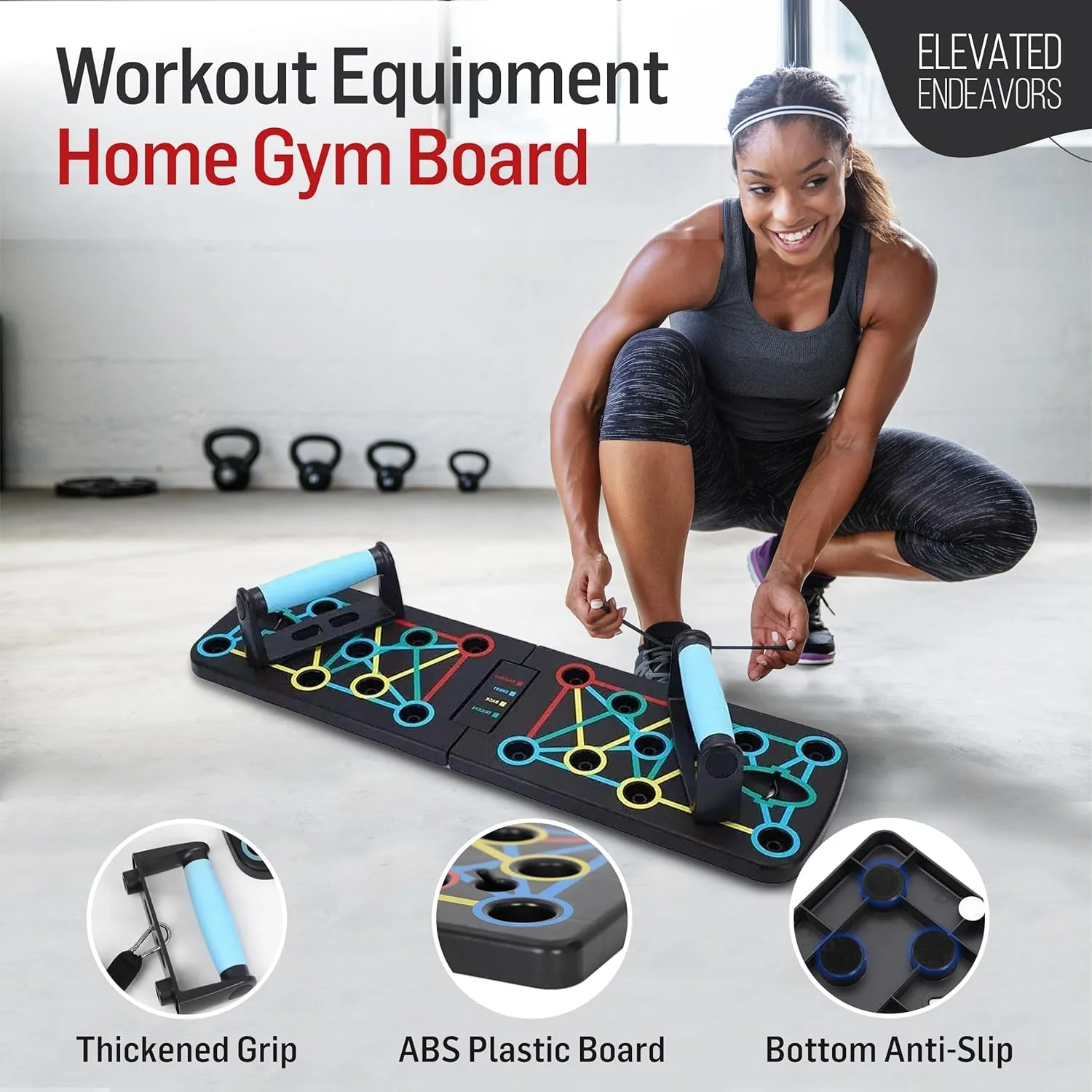 SportQ Multifunctional Folding Push Up Board, Professional Chest Muscle Exercise Equipment with Strength Training Arm, Suitable for Home Gym and Suitable for Both Men and Women - Image 2