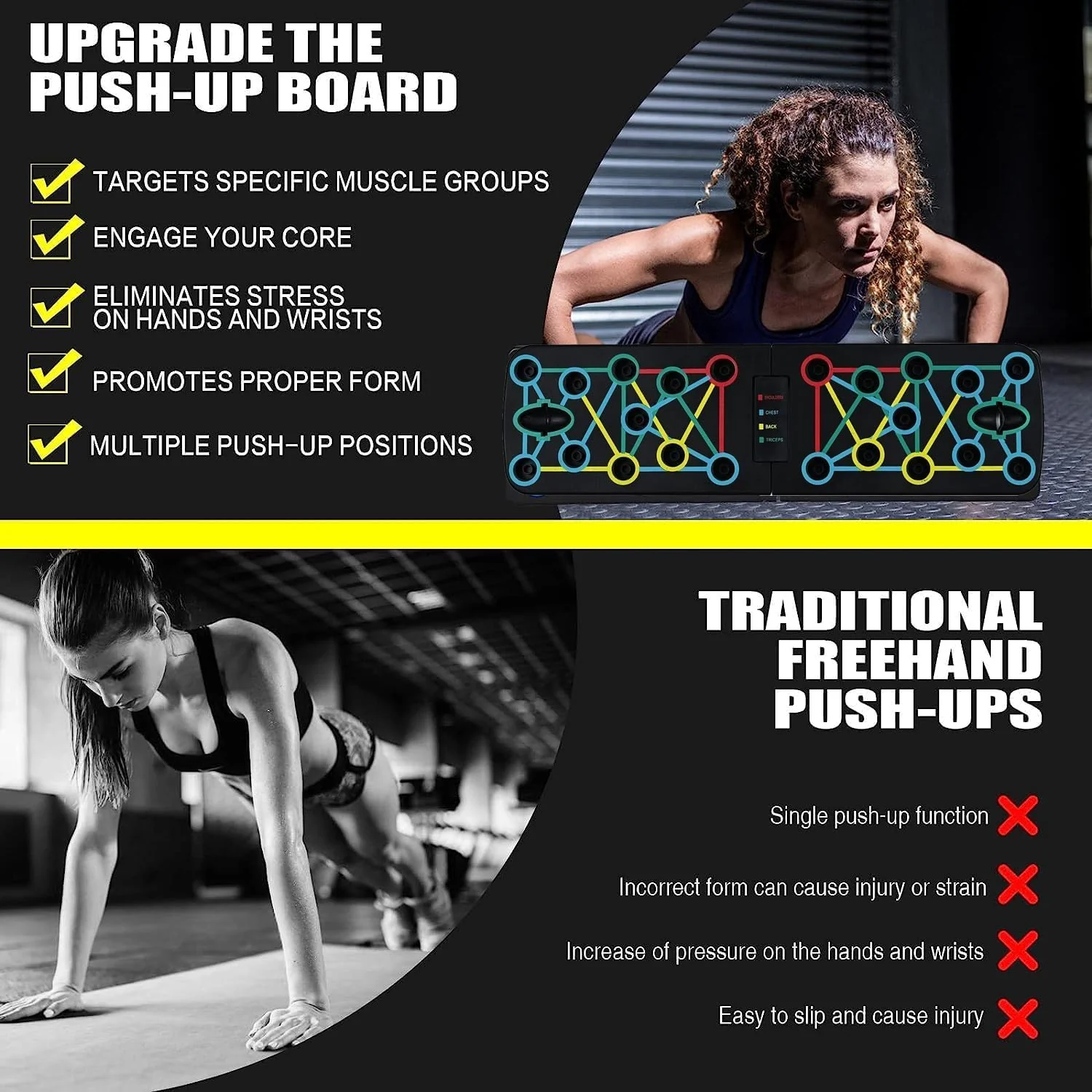 SportQ Multifunctional Folding Push Up Board, Professional Chest Muscle Exercise Equipment with Strength Training Arm, Suitable for Home Gym and Suitable for Both Men and Women - Image 5