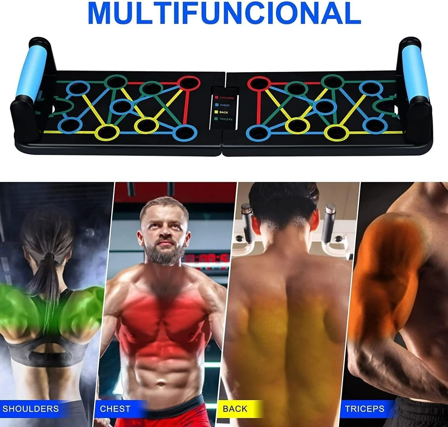 SportQ Multifunctional Folding Push Up Board, Professional Chest Muscle Exercise Equipment with Strength Training Arm, Suitable for Home Gym and Suitable for Both Men and Women - Image 9