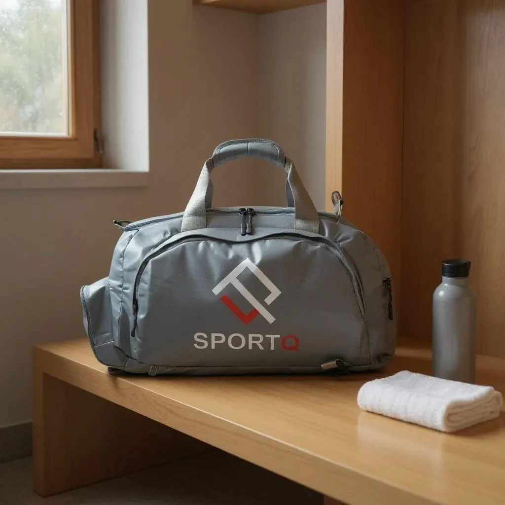 SportQ Multifunctional Sports Bag – Gym & Travel Bag, Lightweight and Practical Large Size for Carrying Clothes, Shoes & Accessories – Your Perfect Friend for Workouts and Trips (Grey) - Image 9