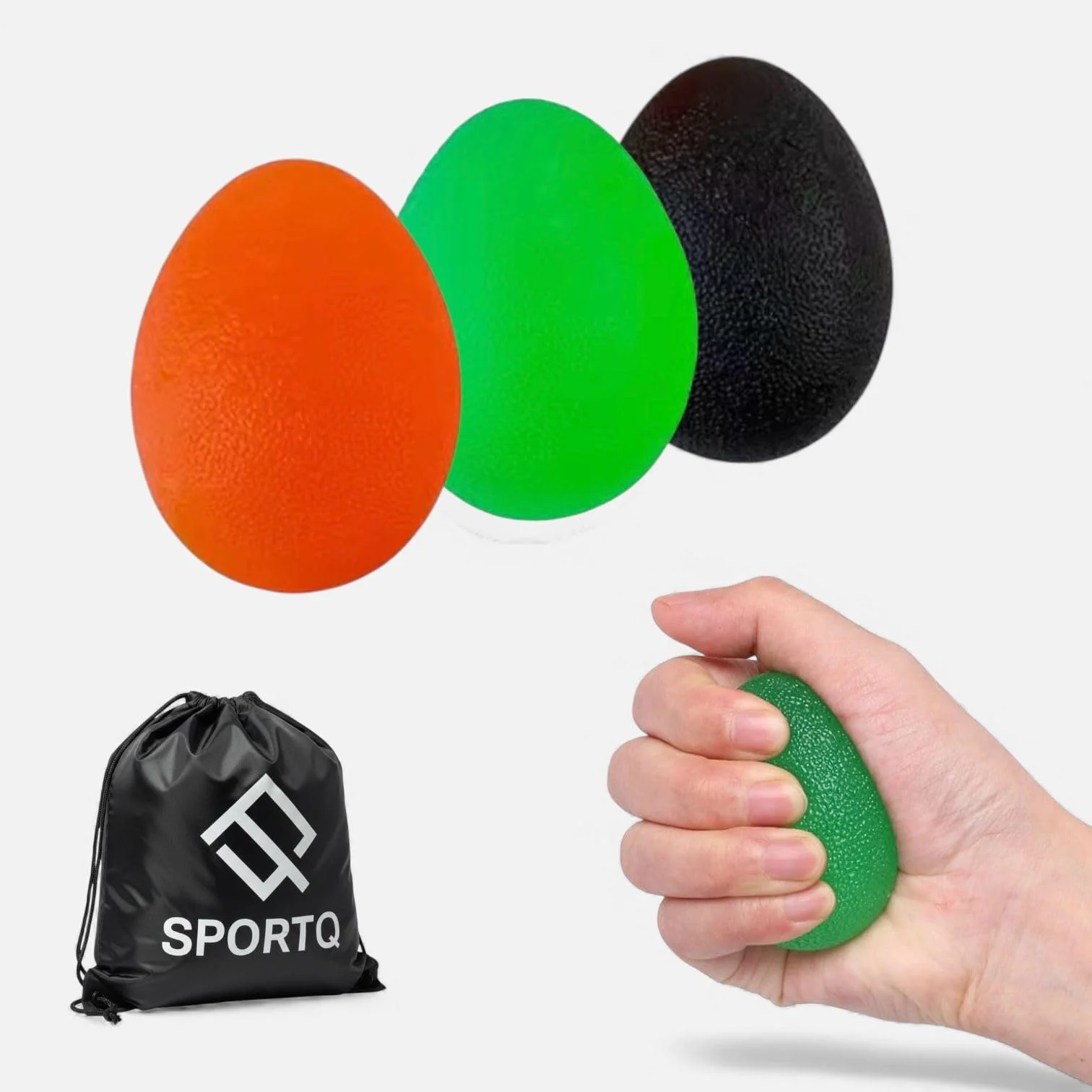Hand Grip Strength Training Ball 3 Pack, Stress Relief Ball for Adults and Kids, Hand Grip Recovery Equipment for Wrist, Finger Resistance Exercise Ball