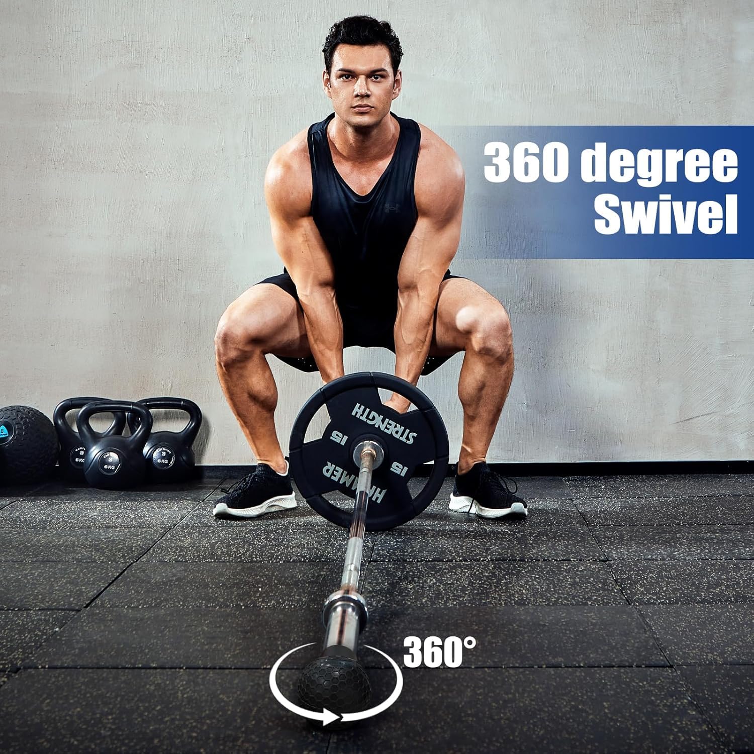Landmine Workout Bar Attachments, Converts Any Surface Into a Landmine Workout - Press, Rows, Spins, Splits, Squats Natural Rubber - Fits Olympic Bars - Image 2