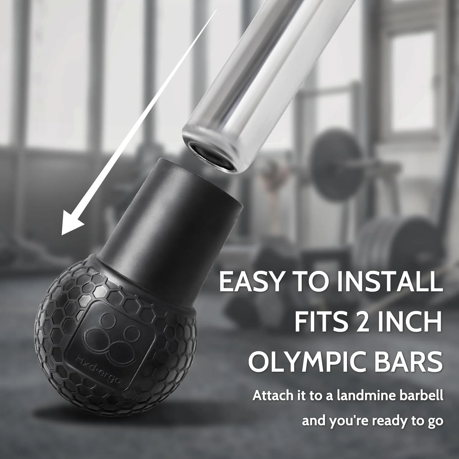 Landmine Workout Bar Attachments, Converts Any Surface Into a Landmine Workout - Press, Rows, Spins, Splits, Squats Natural Rubber - Fits Olympic Bars - Image 7
