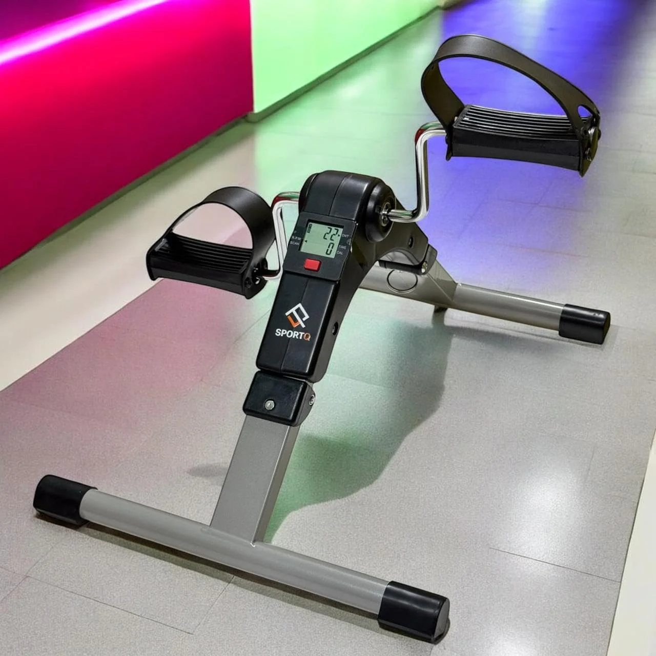 SportQ️ Foldable Pedal Exerciser, Mini Under Desk Exercise Bike Portable Foot and Hand Exerciser, Arm and Leg Exercise Machine with LCD Display for Light Leg and Arm Exercise, Physical Therapy at Home - Image 4