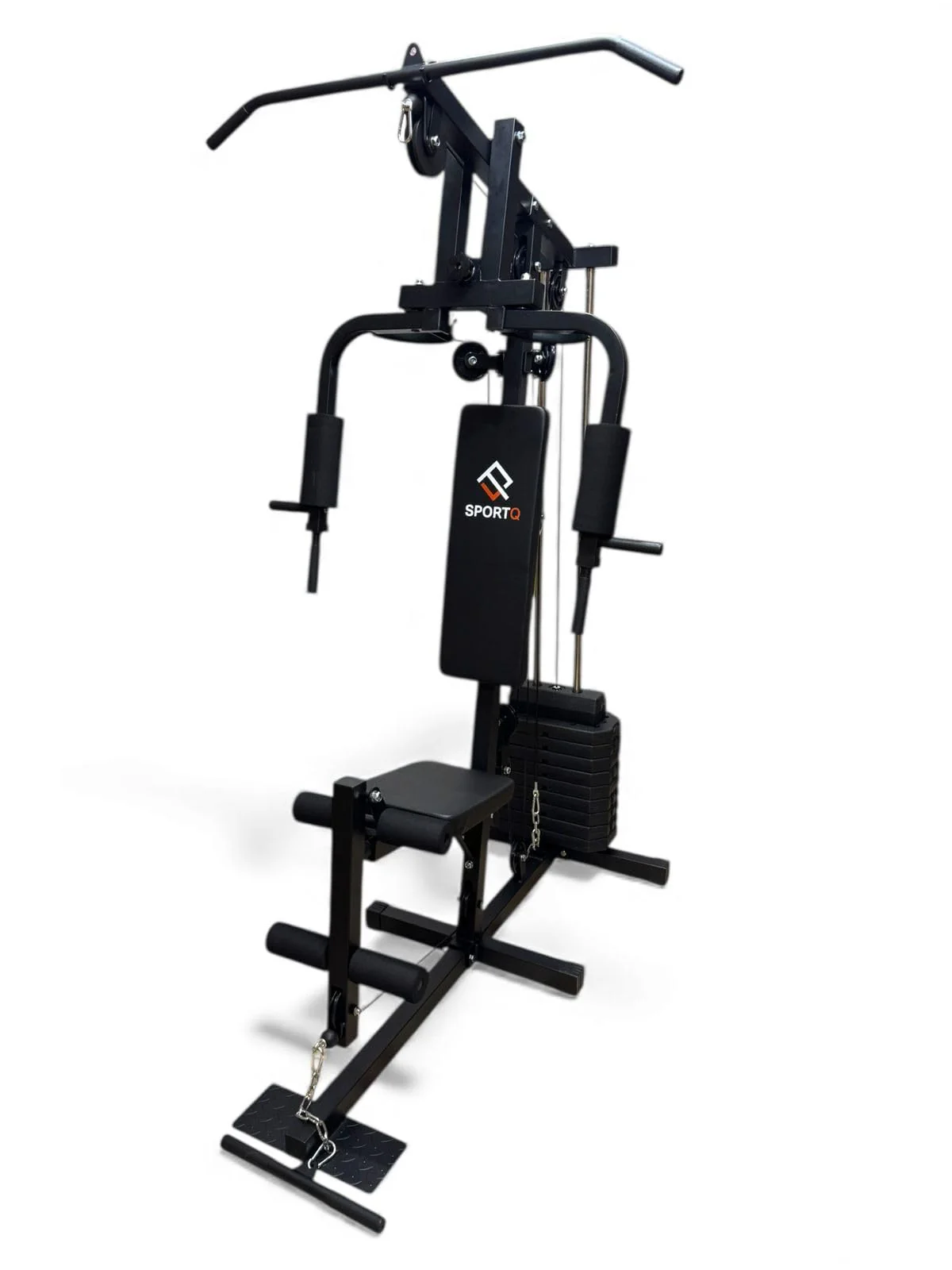 SportQ Multifunctional Home Gym | All-Inclusive Exercise Station for Chest, Back, Arms and Legs with Built-in Weights and Powerful Pulley System – Complete Fitness Machine for Home 100 lbs