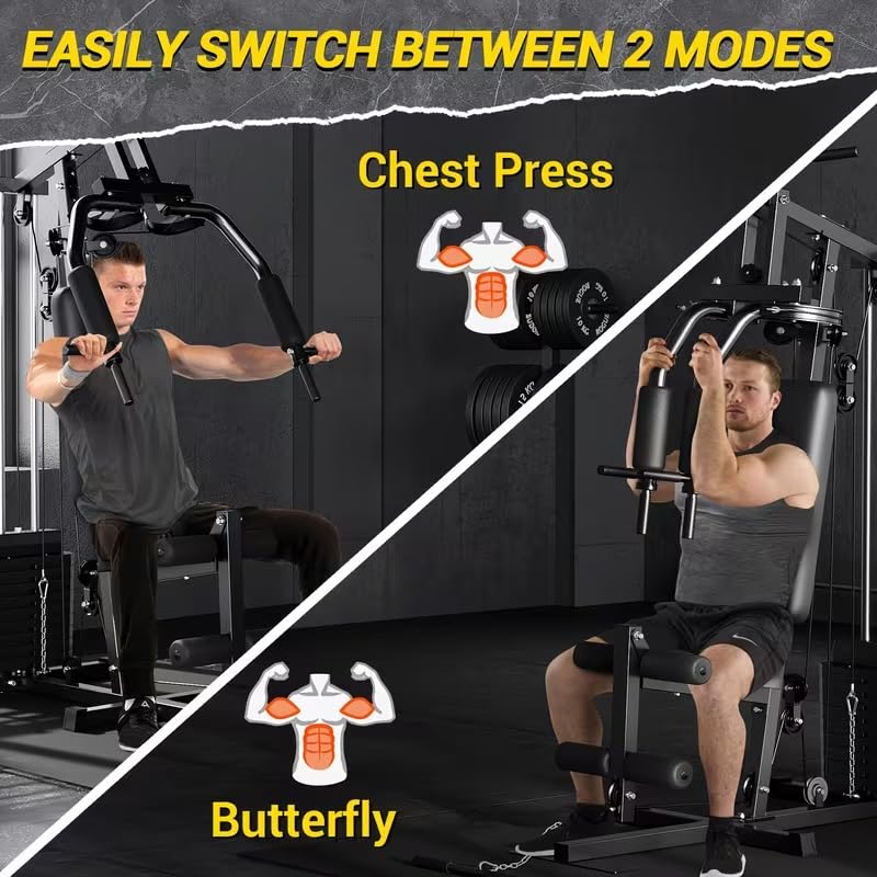 SportQ Multifunctional Home Gym | All-Inclusive Exercise Station for Chest, Back, Arms and Legs with Built-in Weights and Powerful Pulley System – Complete Fitness Machine for Home 100 lbs - Image 2