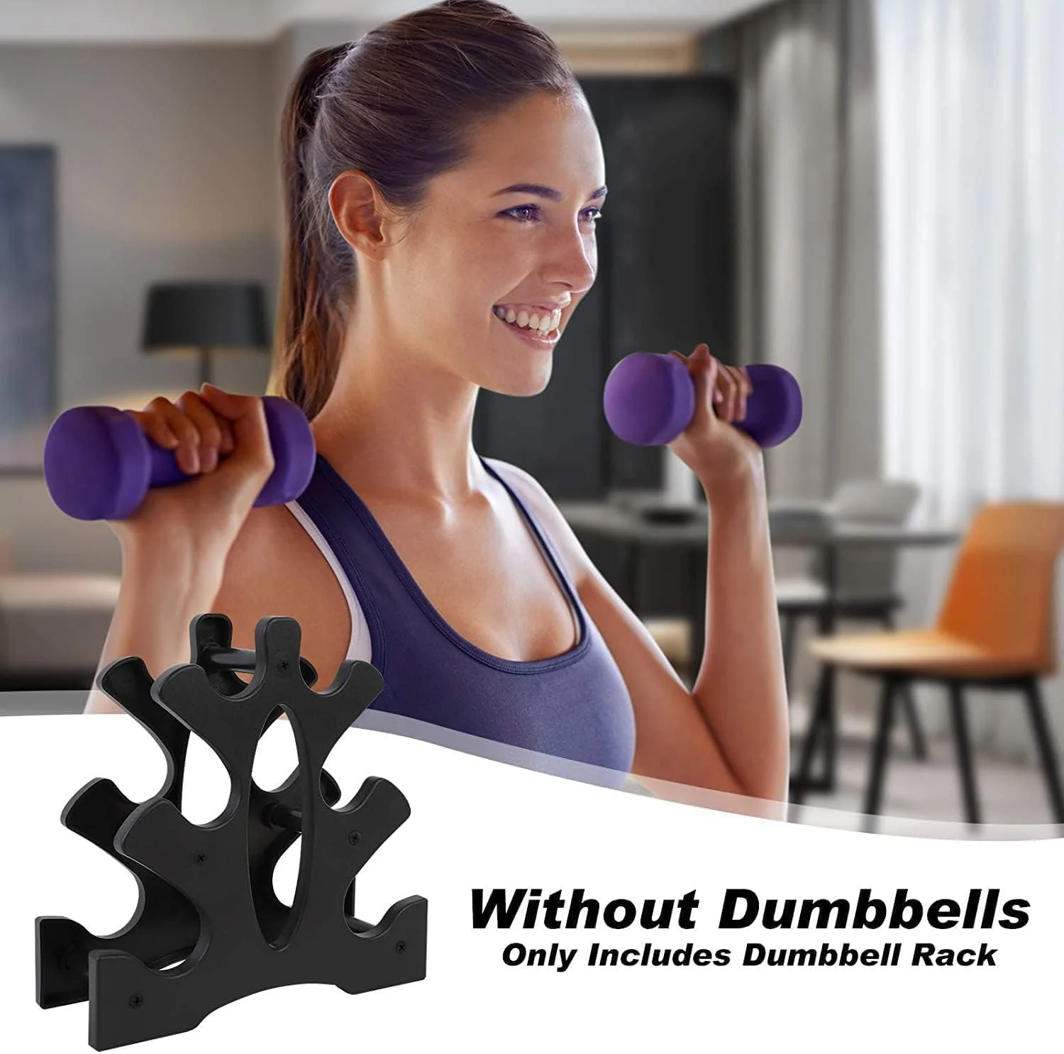SportQ 3-Tier Dumbbell Storage Rack – Light & Sturdy Hand Weight Stand, Stable & Easy Assembly, Suitable for Home & Gym – Heavy Duty Reinforced Plastic (No Dumbbells) - Image 5