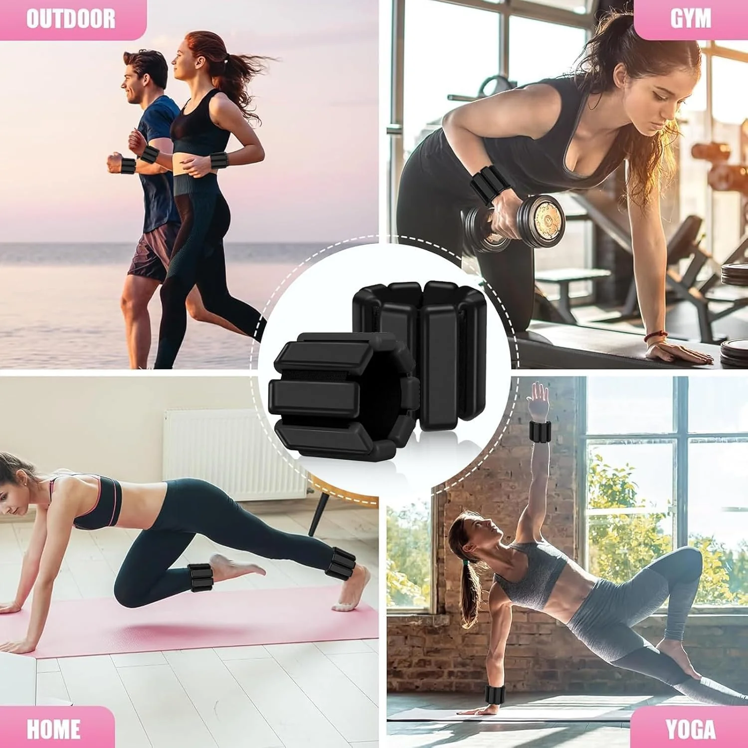 Adjustable Pilates Rings Set for Men and Women, Strong Arm and Leg Weights Wearable 2 Pack for Walking, Yoga, Dance, Bar, Gym, Pilates, Walking - Image 8