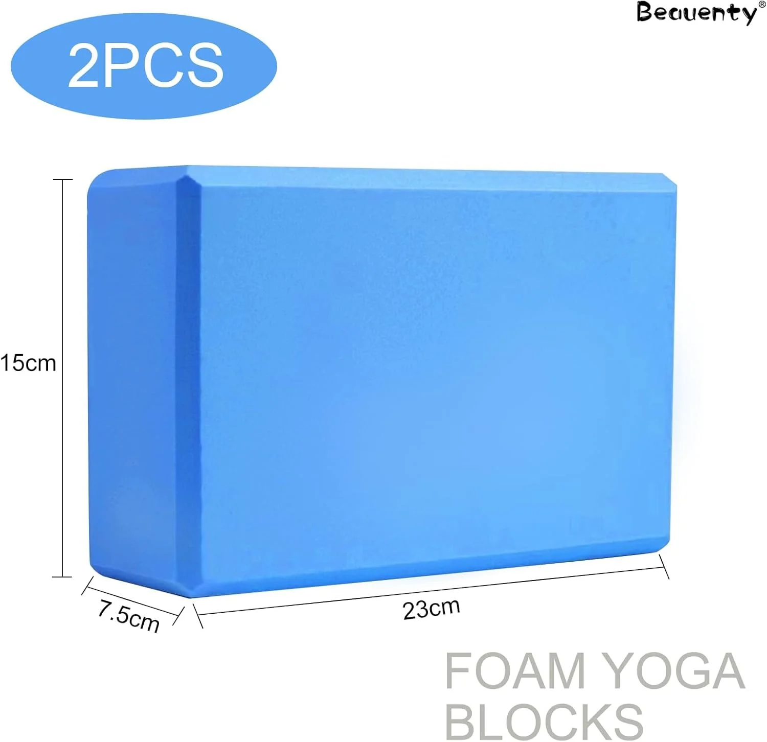 SportQ® Yoga Block Block 2 Pcs, High Density EVA Foam Non Slip Yoga Block for Home Gym Improve Stretching for Yoga/Pilates/Fitness - Image 5