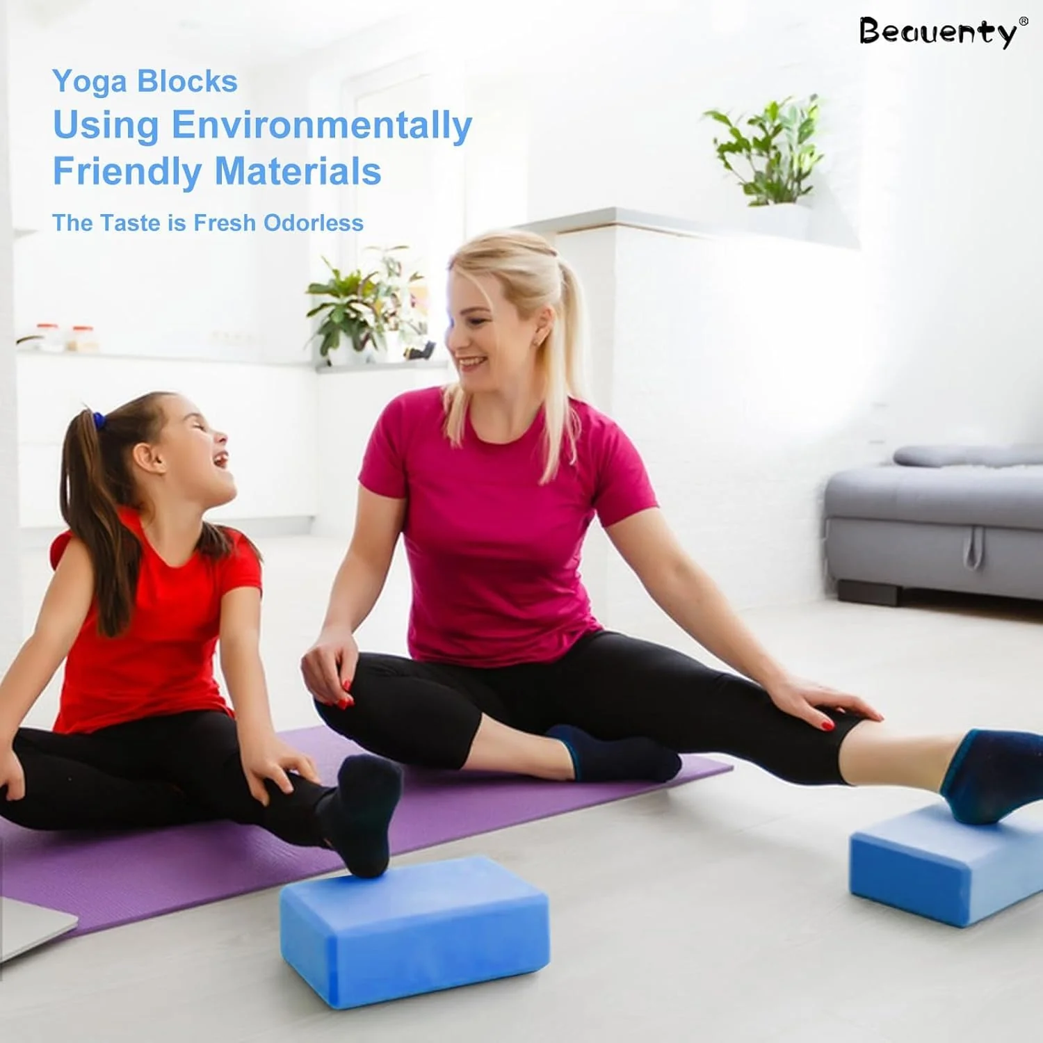 SportQ® Yoga Block Block 2 Pcs, High Density EVA Foam Non Slip Yoga Block for Home Gym Improve Stretching for Yoga/Pilates/Fitness - Image 6