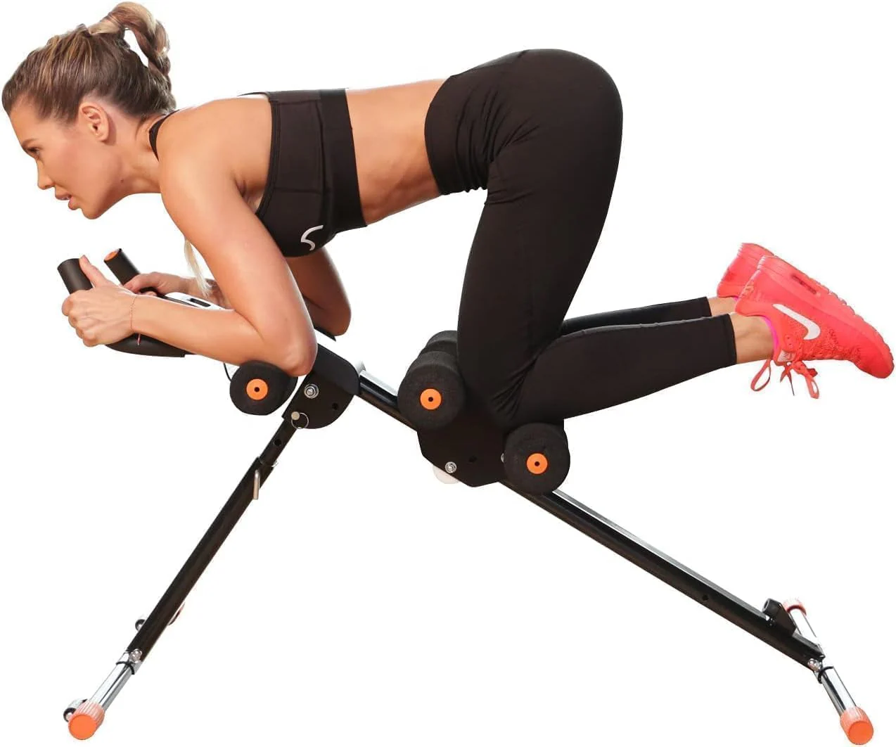 SportQ Abdominal Exerciser – Abdominal & Waist Trainer with 4 Resistance Levels & LCD Display – Foldable & Space Saving – Suitable for Full Body Workout & Core Strength – Load 110kg