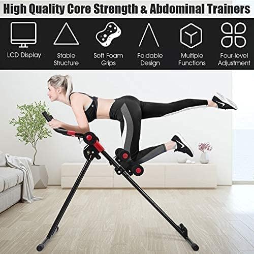 SportQ Abdominal Exerciser – Abdominal & Waist Trainer with 4 Resistance Levels & LCD Display – Foldable & Space Saving – Suitable for Full Body Workout & Core Strength – Load 110kg - Image 7