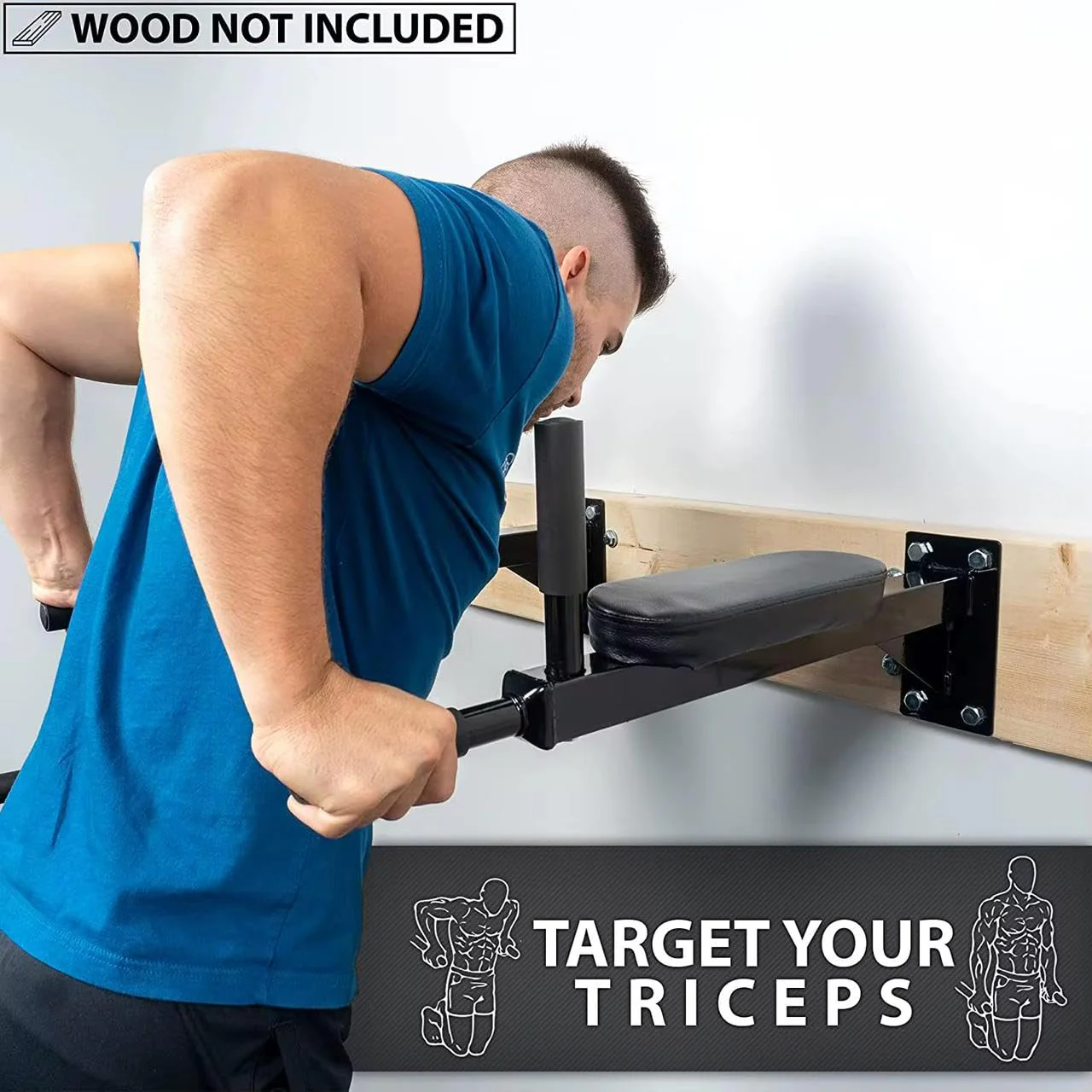 Heavy Wall Dips – Chest Wall Parallel for Triceps, Core Muscles | 180kg Steel Design with Padded Armrests & Multiple Handles | Home Gym Equipment - Image 8