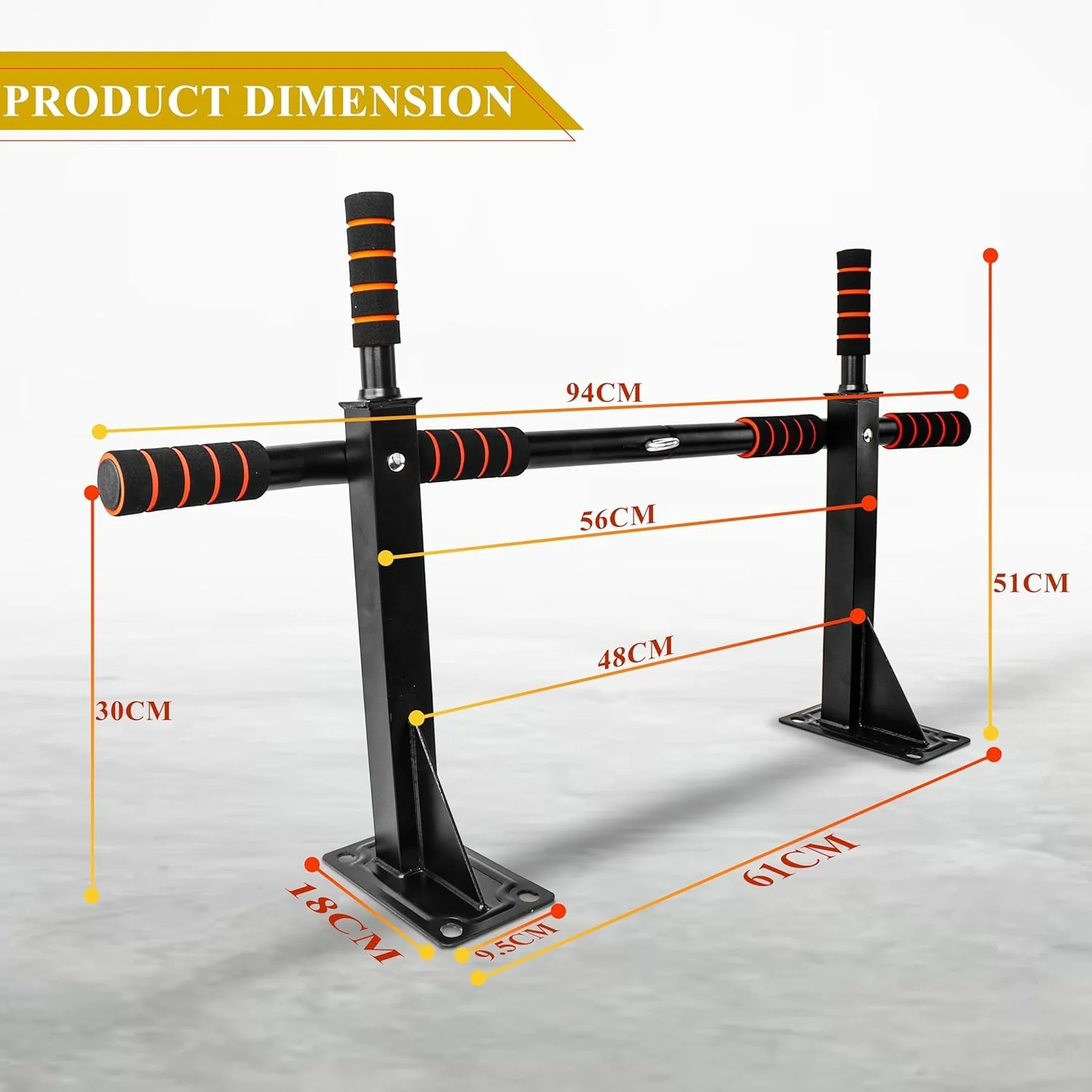 SportQ® Wall Pull Up Bar Wall Mounted Pull Up Bar Fitness Trainer Pull Up Portable Wall Mounted Exercise Equipment for Home Fitness - Image 4