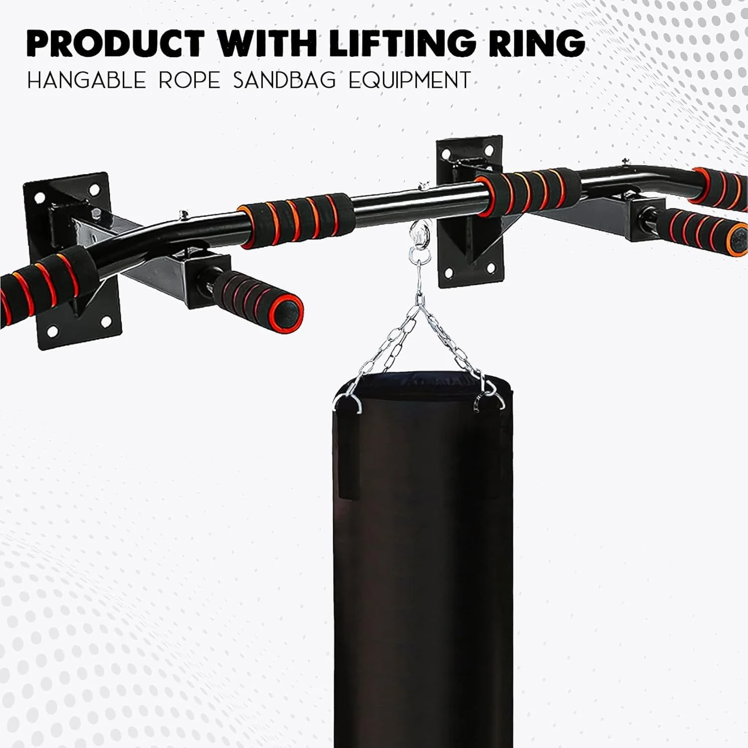 SportQ® Wall Pull Up Bar Wall Mounted Pull Up Bar Fitness Trainer Pull Up Portable Wall Mounted Exercise Equipment for Home Fitness - Image 6