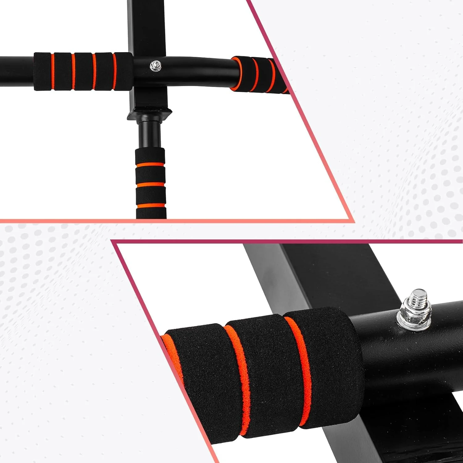 SportQ® Wall Pull Up Bar Wall Mounted Pull Up Bar Fitness Trainer Pull Up Portable Wall Mounted Exercise Equipment for Home Fitness - Image 7