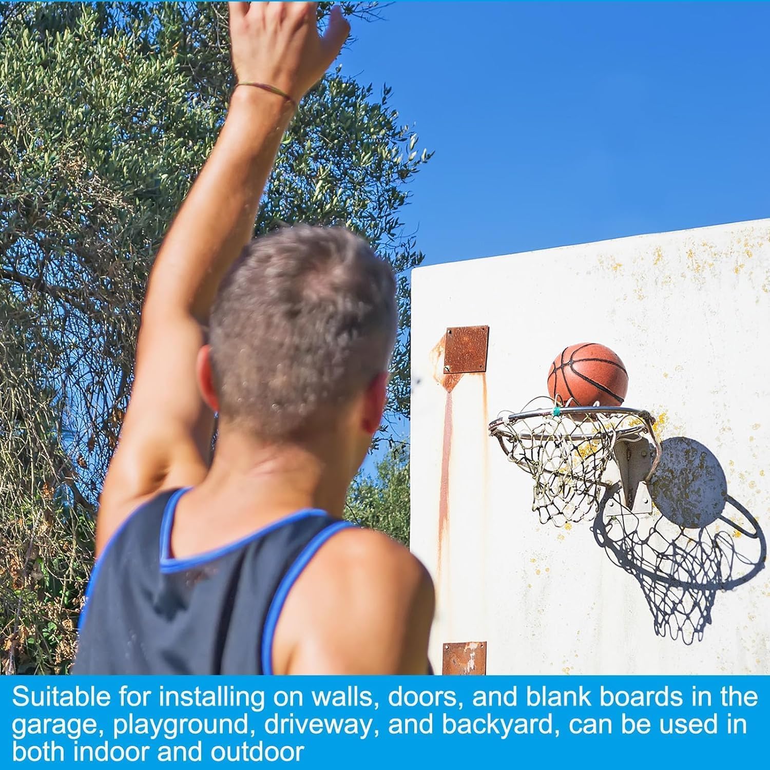 SportQWall Mounted Basketball Hoop, Double Design for Extra Endurance for Indoor & Outdoor, Elevate Your Performance with Double Professional Basketball Hoop, 45 cm - Image 8