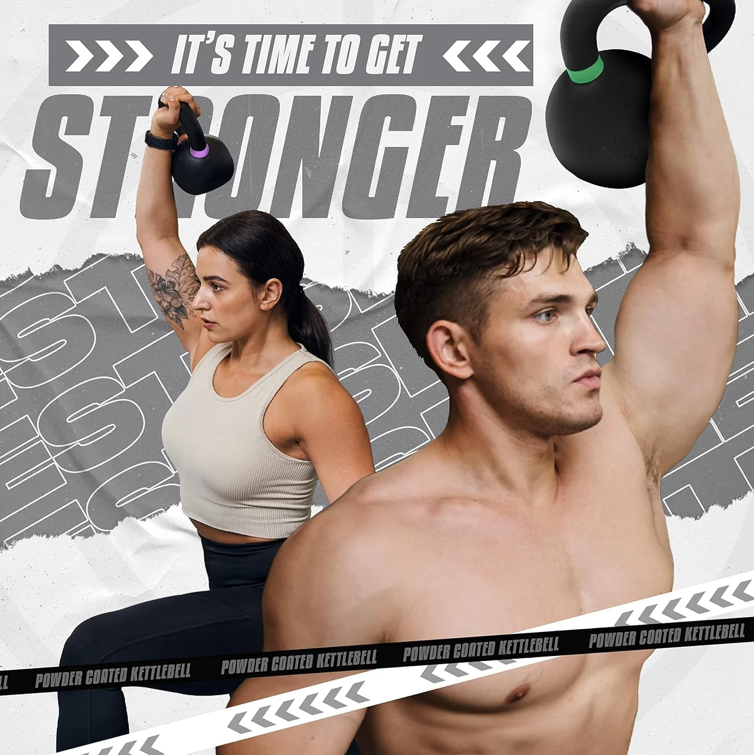 SportQ Kettlebell Stainless Steel All-In-One Squat, Strength, Cardio, Fat Burning Indoor & Indoor Gym Training Tool - Image 3