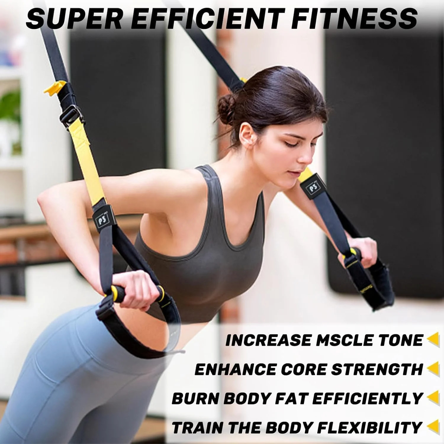 Pro3 Suspension Training Set, Resistance Bands for Full Body Training Levels Indoor and Outdoor Use, Adjustable Straps Up to 500kg, Complete Home Gym Equipment - Image 5