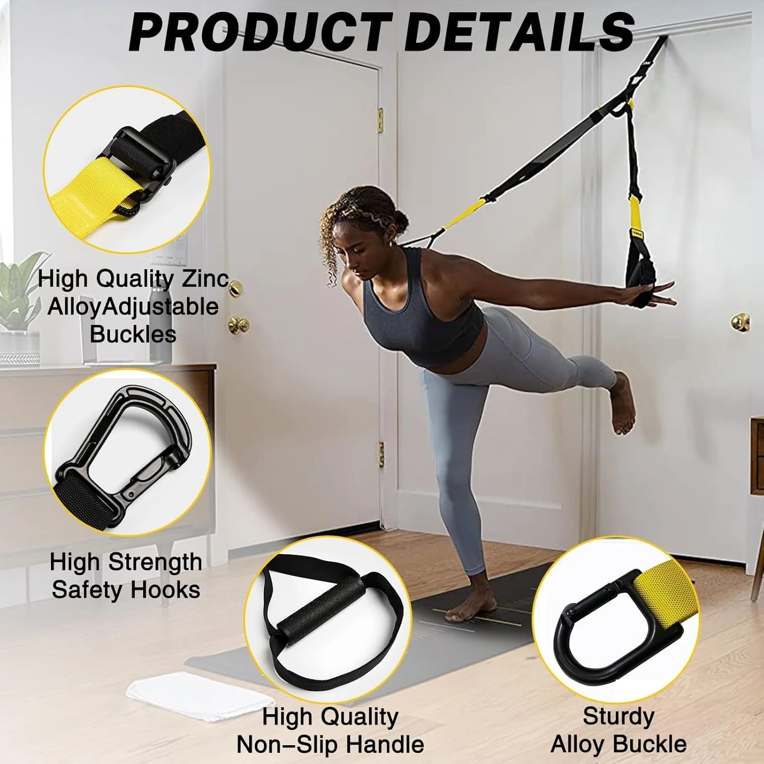 Pro3 Suspension Training Set, Resistance Bands for Full Body Training Levels Indoor and Outdoor Use, Adjustable Straps Up to 500kg, Complete Home Gym Equipment - Image 7