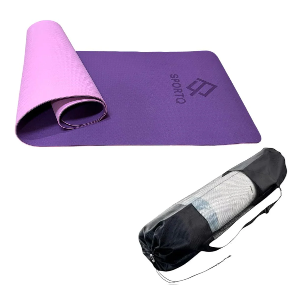 TPE Premium SportQ Non Slip Yoga Mat 6mm Thick – Light & Eco-Friendly Yoga Mat with Carrying Bag, Sweat & Water Resistant for Home Workout, Gym, Pilates, Yoga, Abdominal Workouts 183x61cm - Image 11