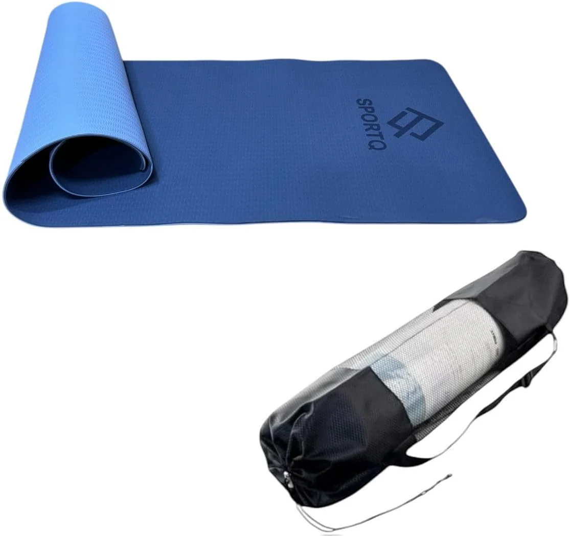 TPE Premium SportQ Non Slip Yoga Mat 6mm Thick – Light & Eco-Friendly Yoga Mat with Carrying Bag, Sweat & Water Resistant for Home Workout, Gym, Pilates, Yoga, Abdominal Workouts 183x61cm - Image 12